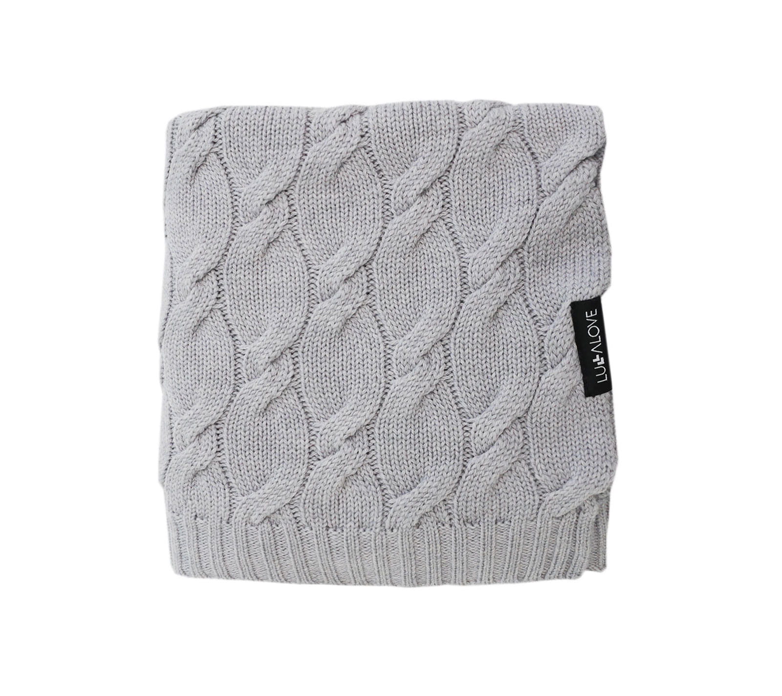 Lullalove, Kocyk z wełny merino - szary, kolekcja PREMIUM