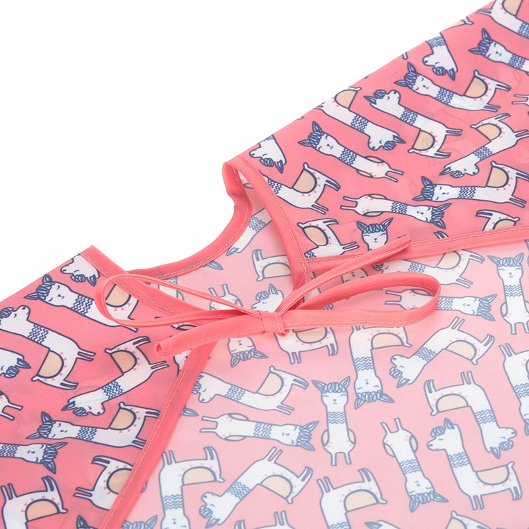 Lassig Śliniak z długim rękawem Glama Lama coral 12-36m