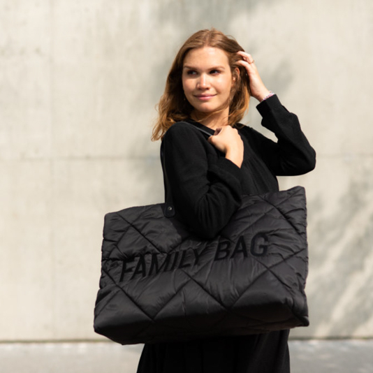 Childhome Torba Family Bag Pikowana Czarna - Praktyczna dla Rodziny