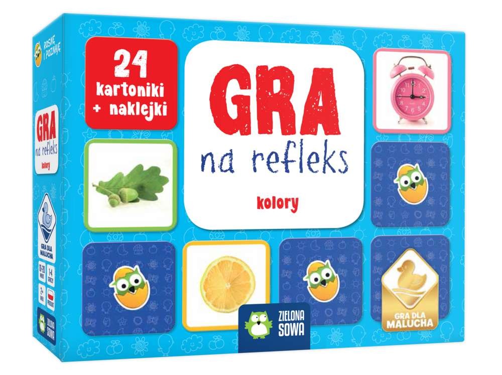 Zielona Sowa Gra na refleks kolory 1+