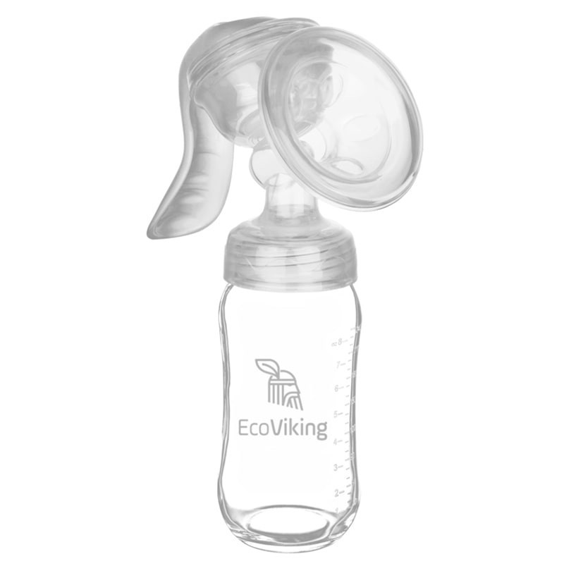 Eco Viking, Mummy Milk Laktator z Butelką Szklaną Szeroką 240 ml