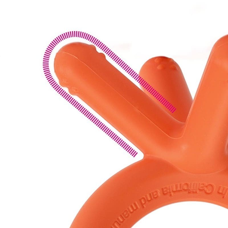 Comotomo Gryzak Silikonowy 4D Pomarańczowy 0+