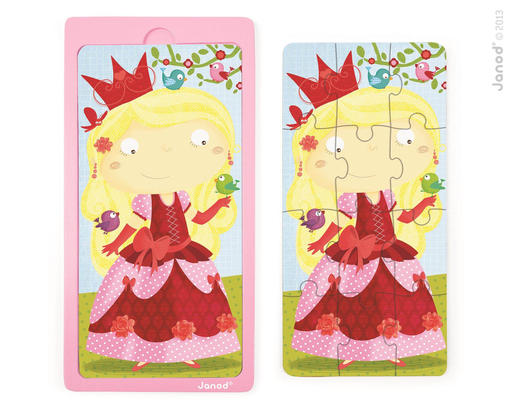 Janod Puzzle Drewniane Księżniczka Jessica 12el 2+