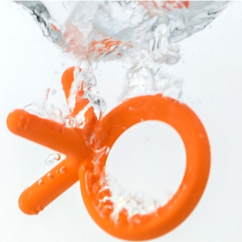 Comotomo Gryzak Silikonowy 4D Pomarańczowy 0+