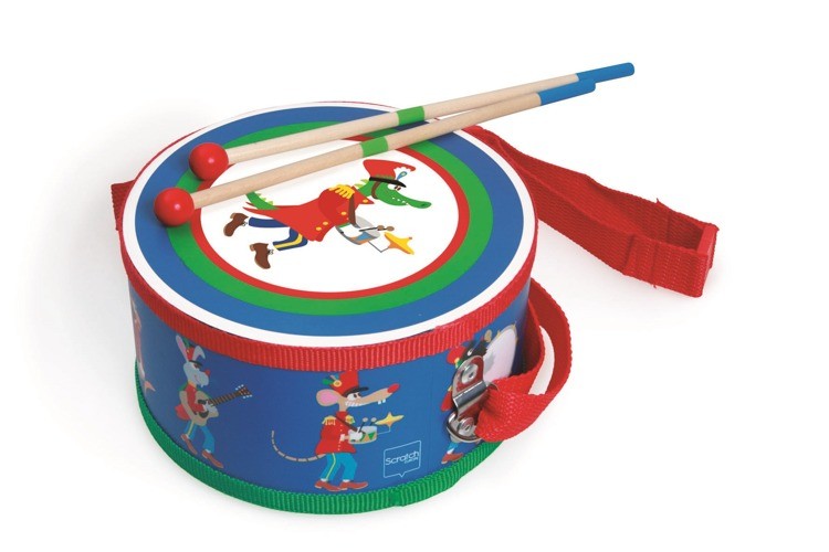 Scratch Bęben Fanfare Drewniany Instrument +2