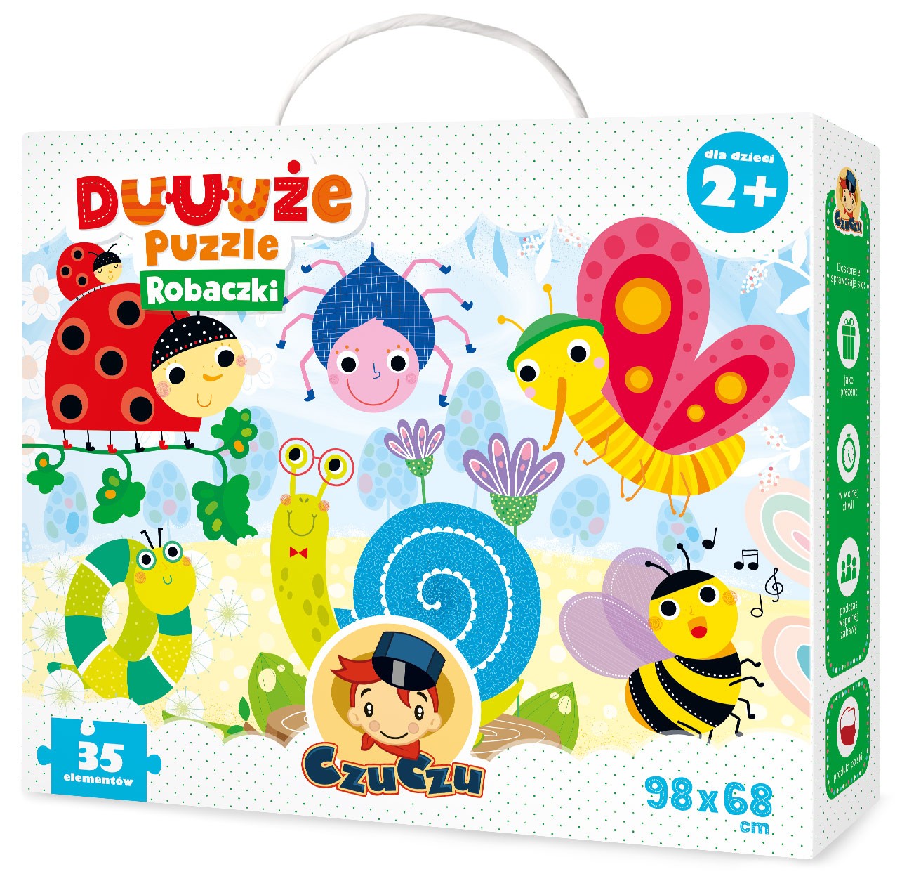 Duże puzzle robaczki Czuczu 35 elementów 2+