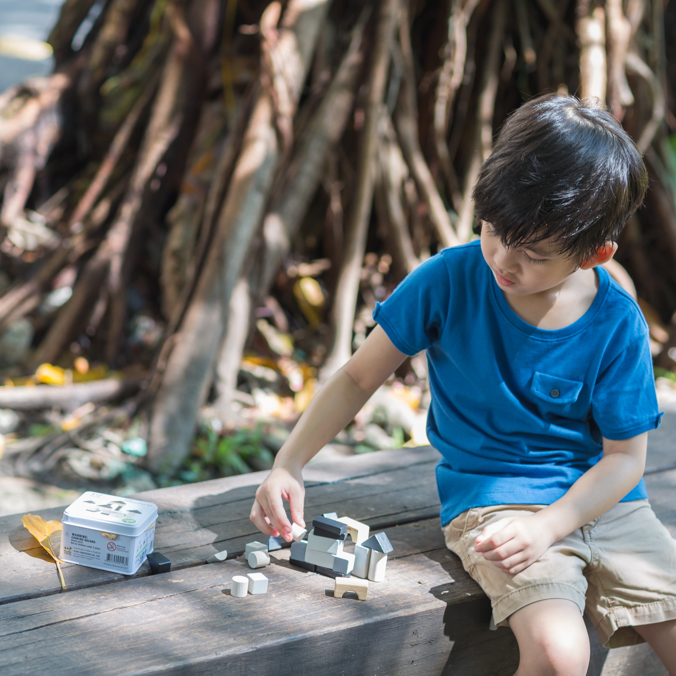 Plan Toys Klocki Drewniane 24el. Edukacyjne