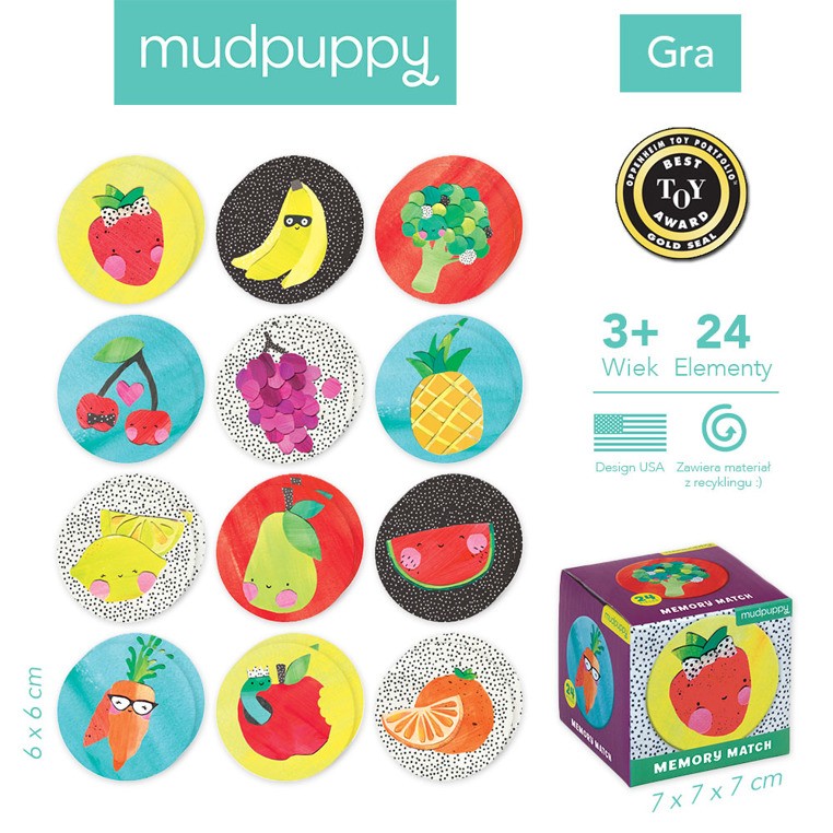 Mudpuppy, Gra Mini Memory Owoce i warzywa