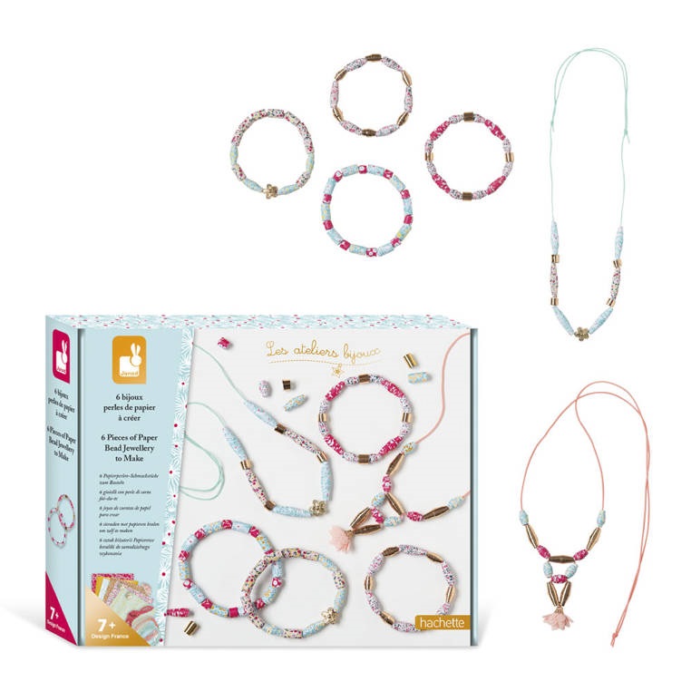 Janod Zestaw Biżuteria Papierowe Koraliki 8+