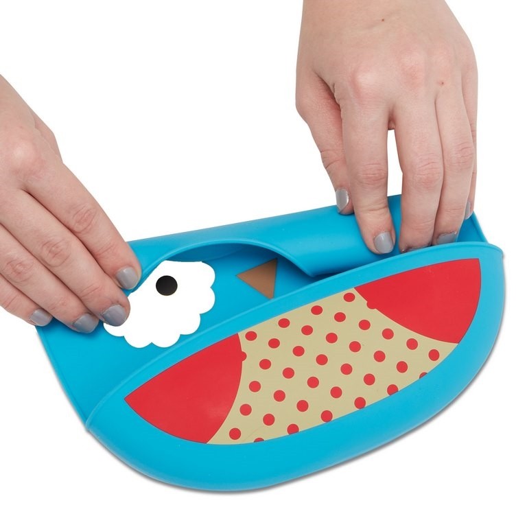 Skip Hop Śliniak Silikonowy Zoo Sowa 6m+