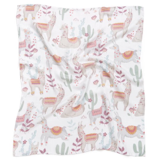 ColorStories Pieluszka bambusowa Lazy Llamas 50x60cm