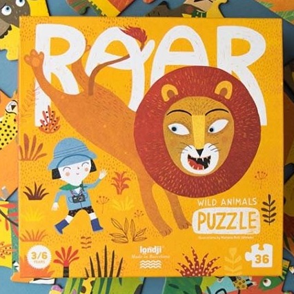 Londji, Puzzle dla dzieci Roar - dzikie zwierzęta, 36 el.