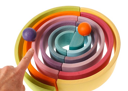 Grimm's Pastelowy Tunel 12el Drewniany 1+