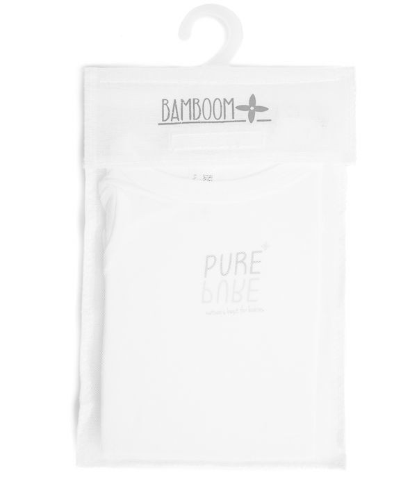 Bamboom, Body Niemowlęce z Krótkim Rękawem Bambus Organiczny Białe 18-24m