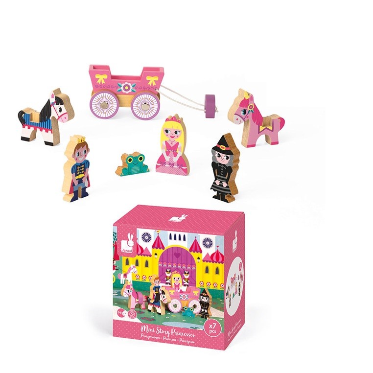 Janod Księżniczka Zestaw Drewniany Story 7el 3+