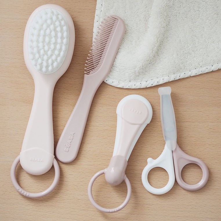Beaba Szczoteczka i Grzebień do Włosów Old Pink 0+