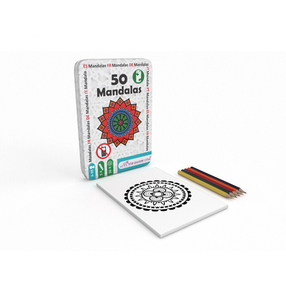 The Purple Cow Podróżne łamigłówki 50 Mandali