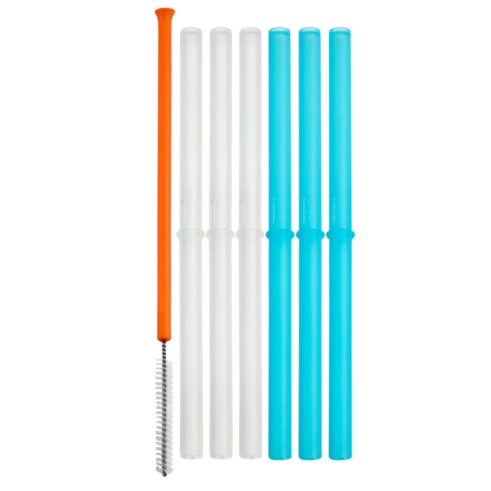 Boon Snug Silikonowe Słomki z Czyścikiem 6+ miesięcy