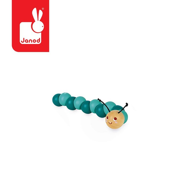 Janod Gąsienica Układanka Drewniana 2+ Elastyczna