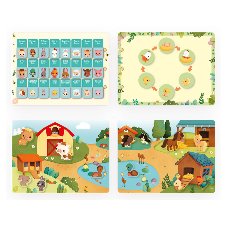Janod Busy Book Farma Książeczka Edukacyjna Sensoryczna 3+