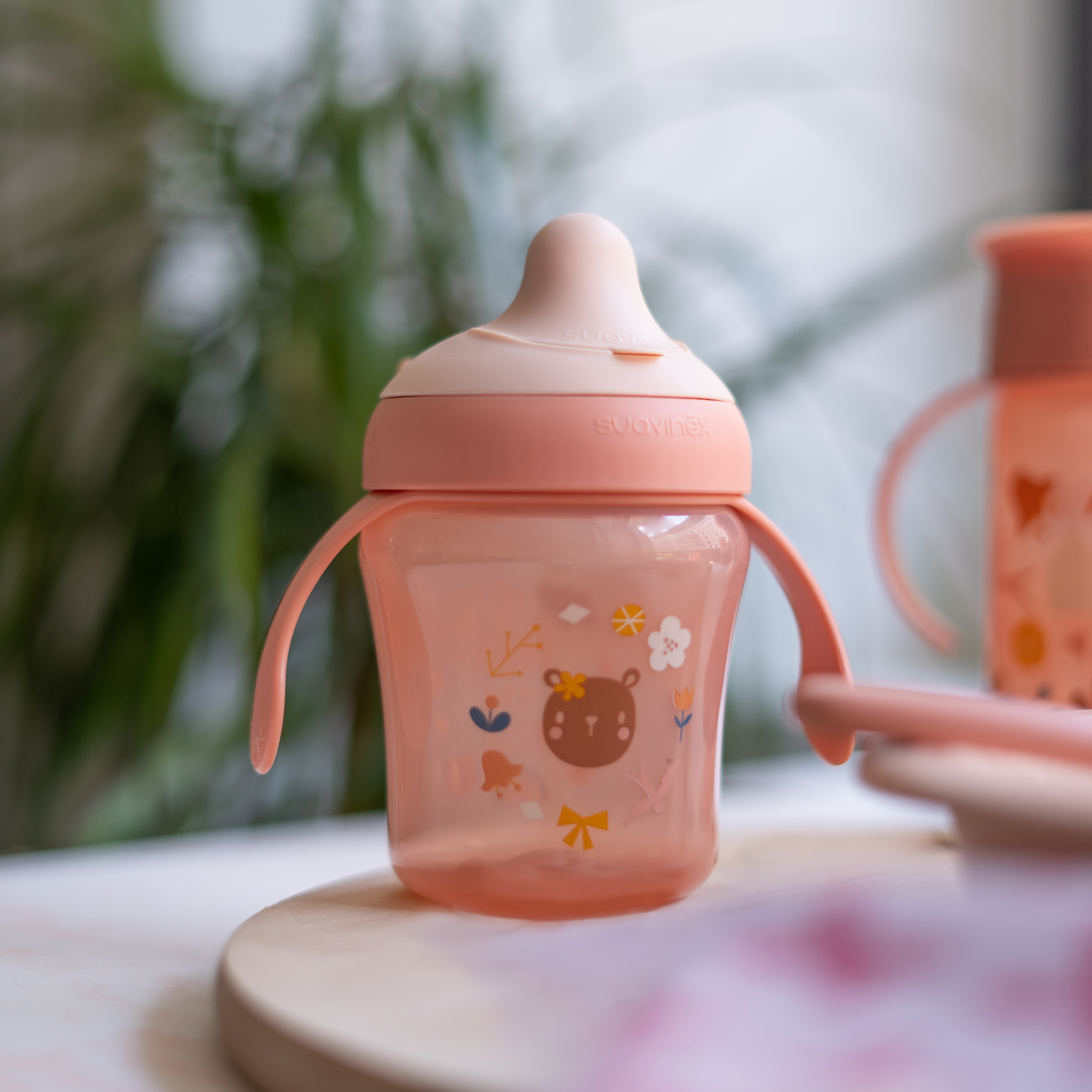 Suavinex Pierwszy kubek Forest 150ml - różowy 6m+