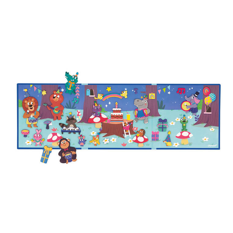 Janod Magnetyczna układanka Przyjęcie w lesie 3+