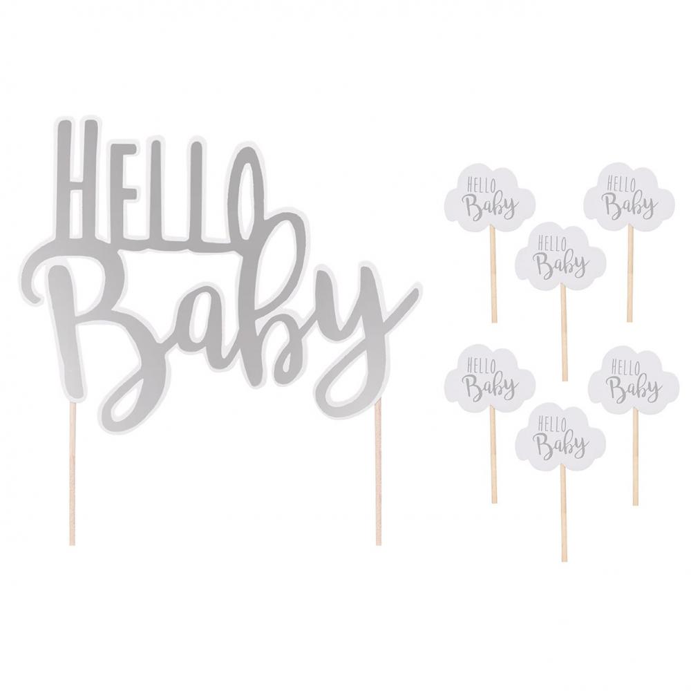 JaBaDaBaDo Pikiery i dekoracja "Hello Baby" na Baby Shower 0+