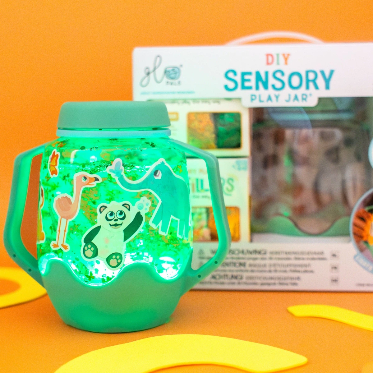 Glo Pals Zestaw Sensoryczny DIY Sensory Jar Zoo 3+ + naklejki gratis