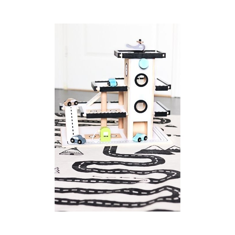 JaBaDaBaDo Drewniany Parking Wielopoziomowy 2+ | Garaż z Autami