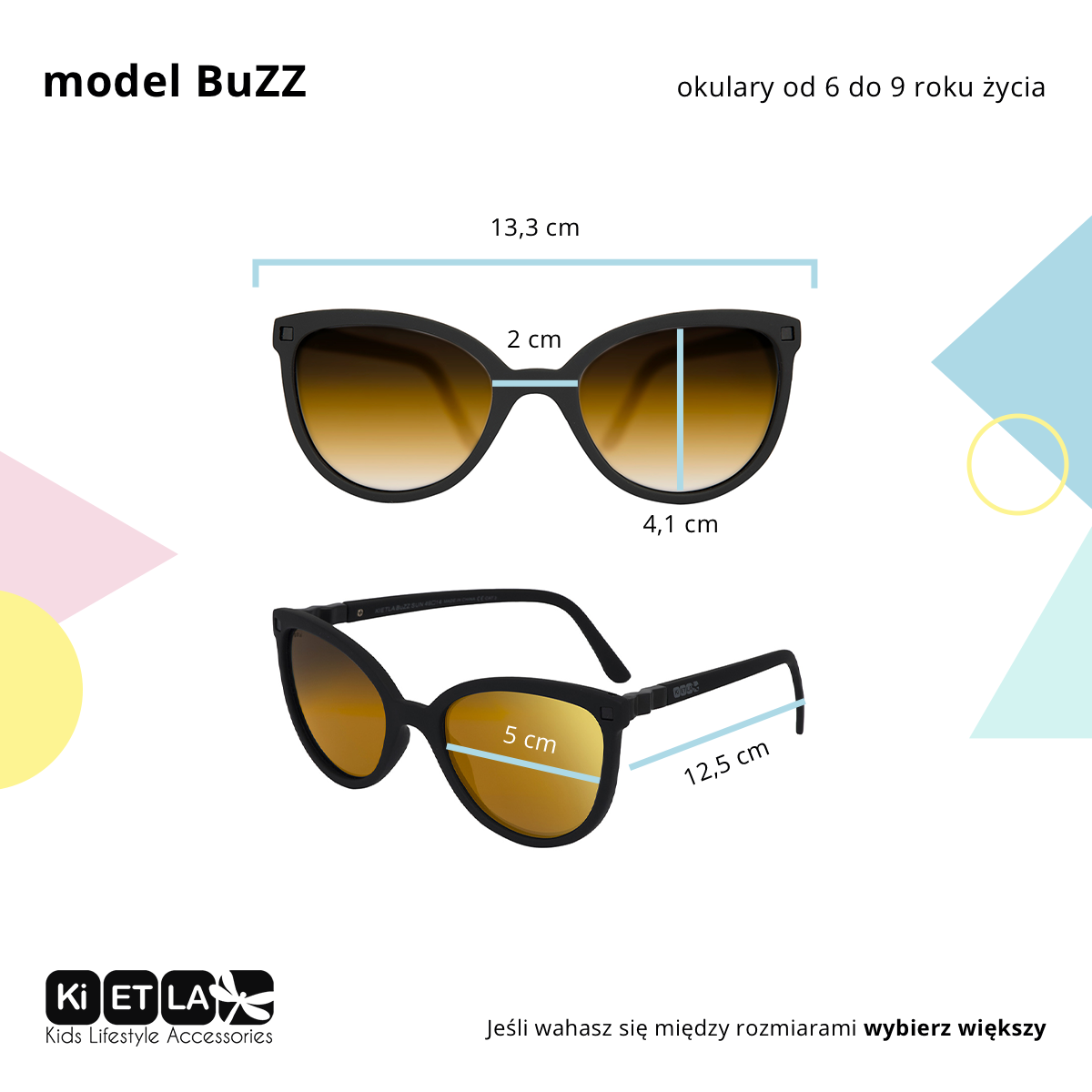 Ki ET LA Okulary Buzz Neon pink 6-9 lat