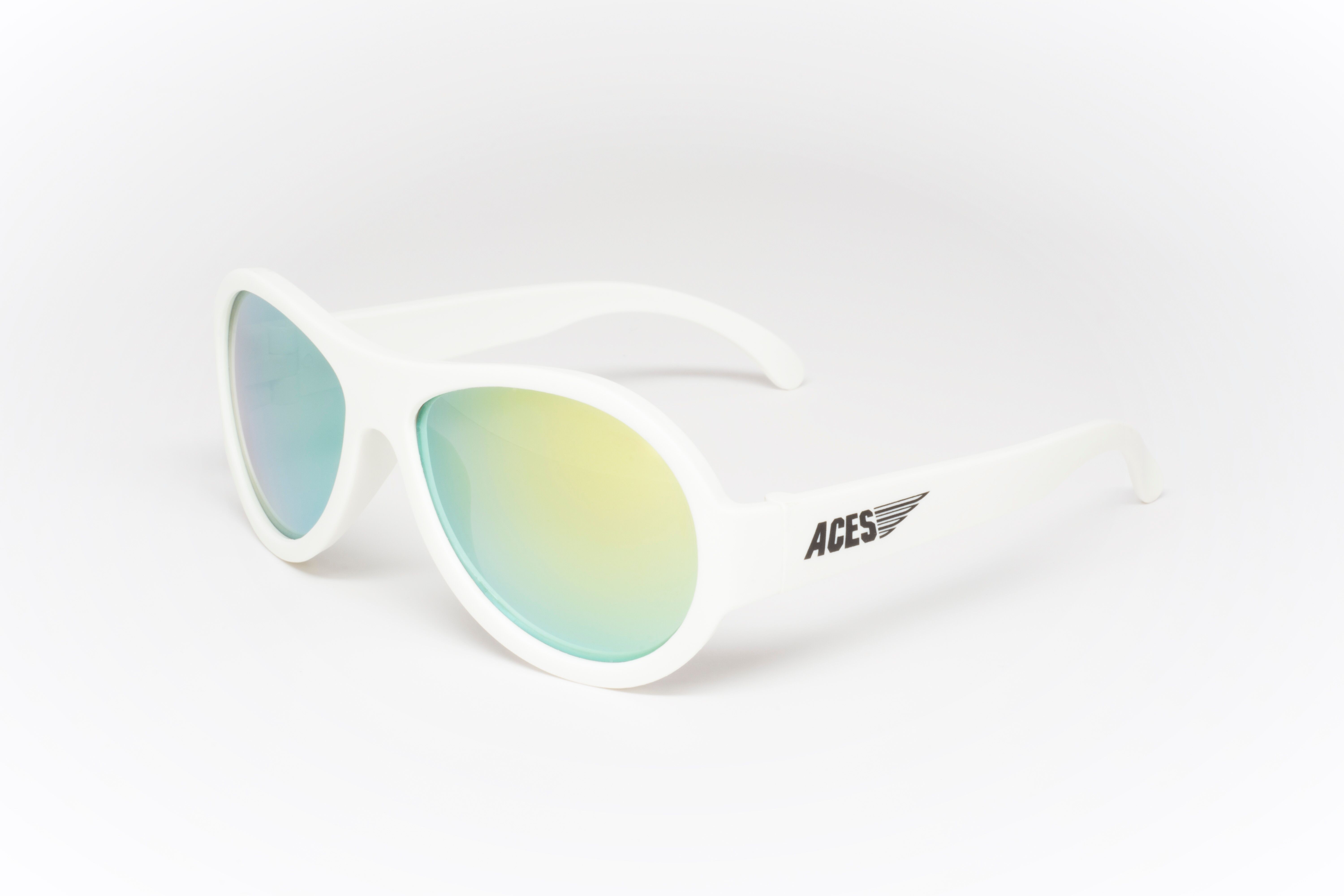 Babiators, Okulary przeciwsłoneczne dla dzieci Aces Aviator Wicked White Orange 7-14