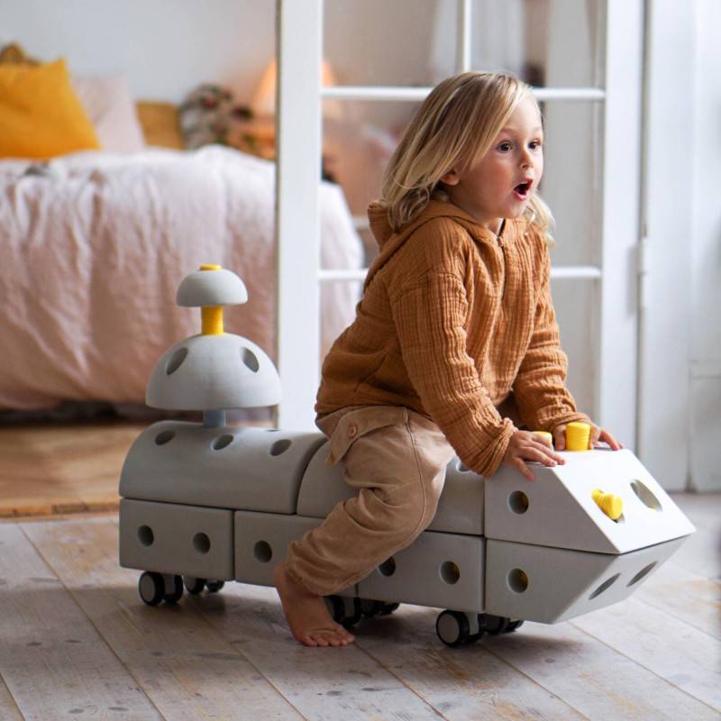 MODU, Half Ball Kit - piankowe półkule rozwijające motorykę dużą - niebieskie