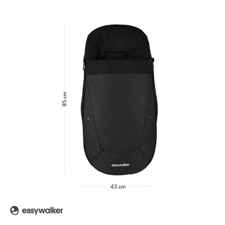 Easywalker Śpiworek Zimowy Jet Black do Wózka 0+