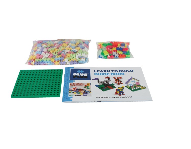 Plus-Plus Mini MIX 600 szt. Pastel/Neon + 2 płytki