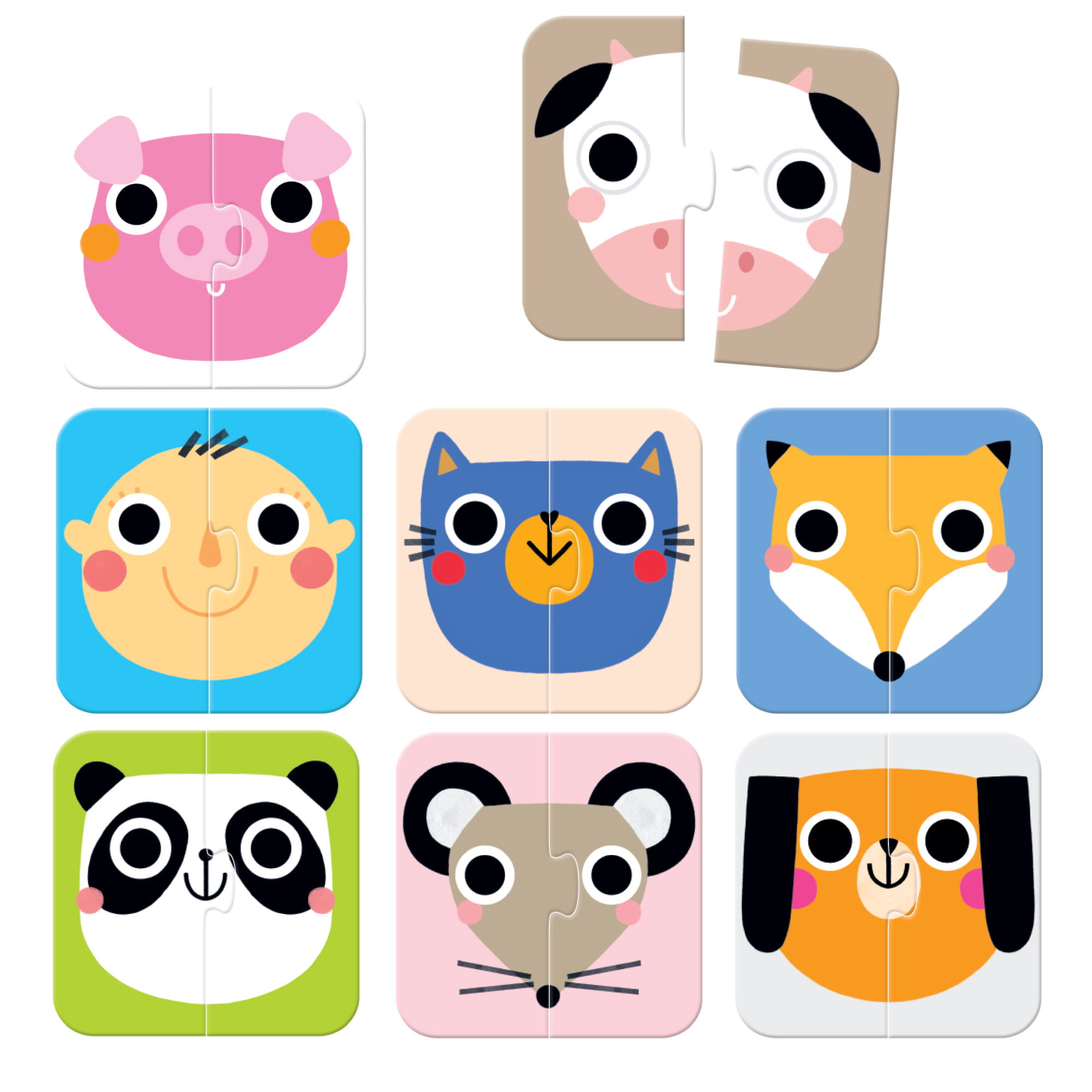 Czuczu Puzzle Układam połówki Buzie 15+ mies.