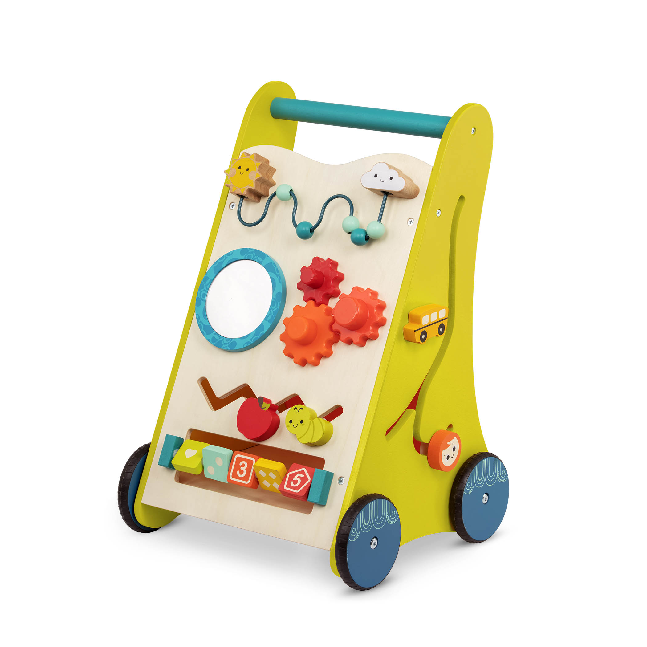 Btoys Drewniany Chodzik-Pchacz Edukacyjny Walk ‘n’ Learn 12m+