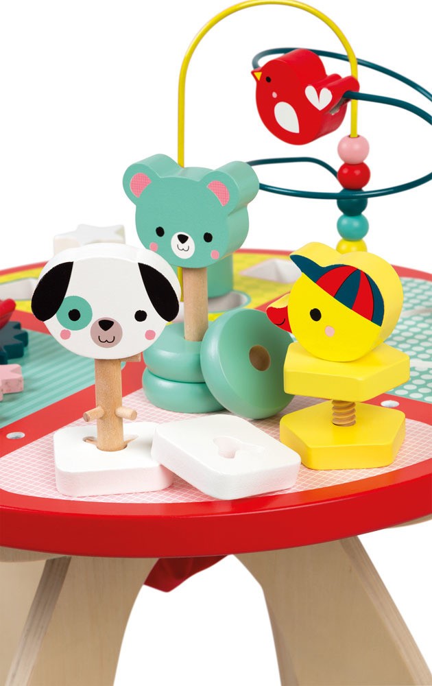 Janod Stolik Edukacyjny Baby Forest Drewniany 12m+