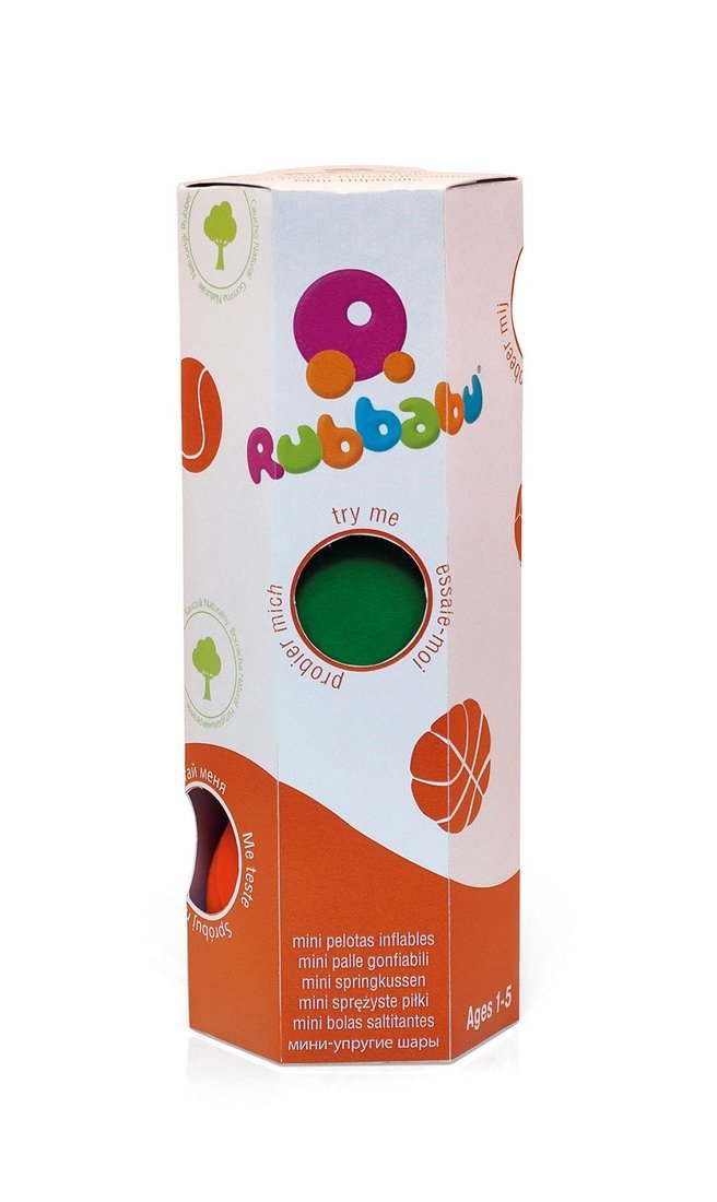 Rubbabu, Zestaw 3 małych sensorycznych piłek