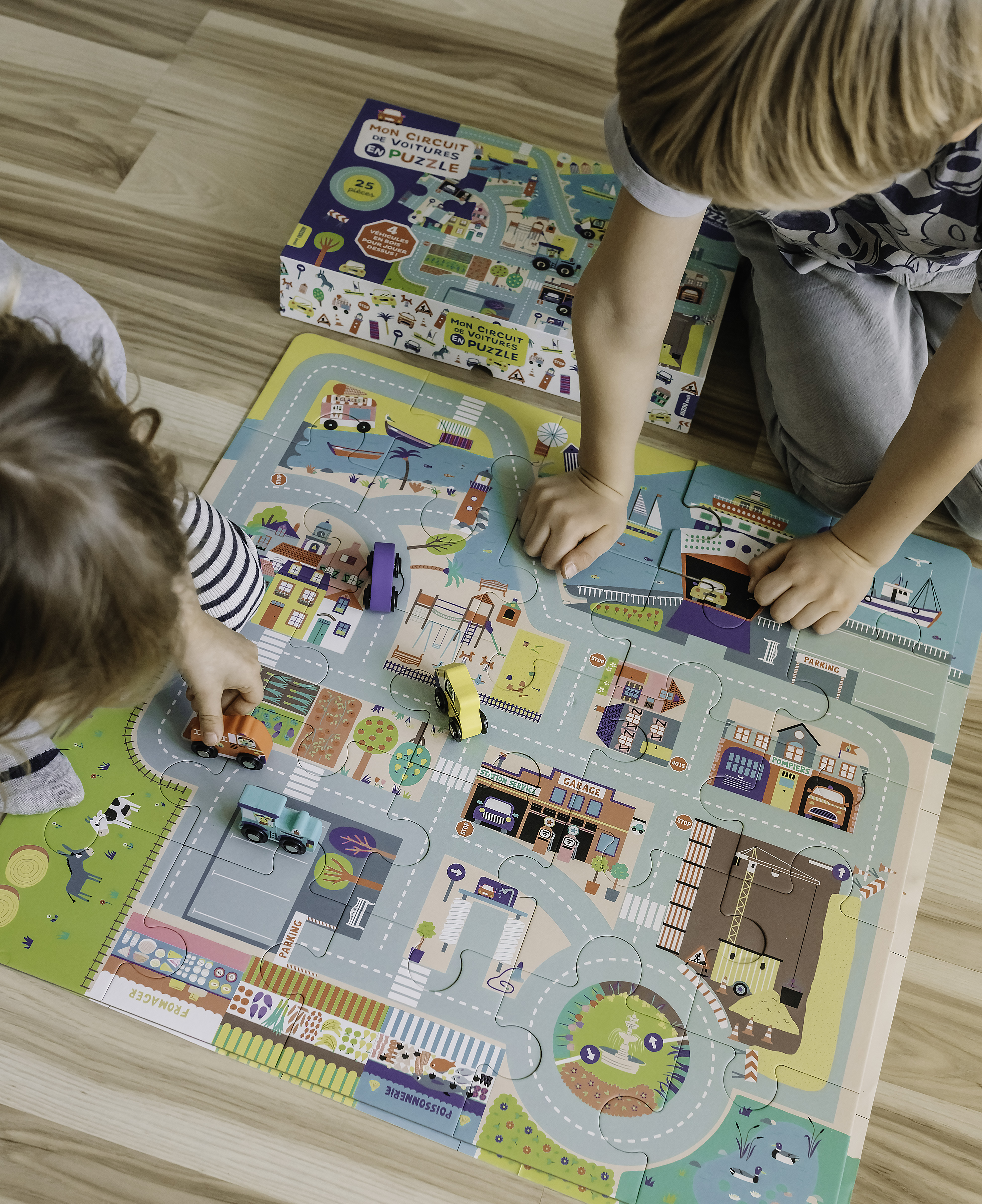 Auzou Puzzle Duże Miasto z Autkami 3+