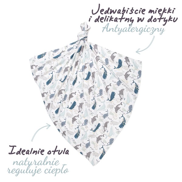 ColorStories Otulacz bambusowy Ocean 100x120cm 0+