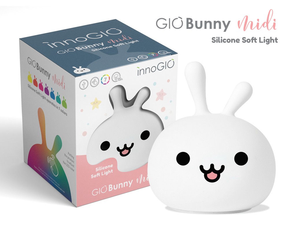 InnoGio Lampka Nocna Bunny LED 7 Kolorów 0+