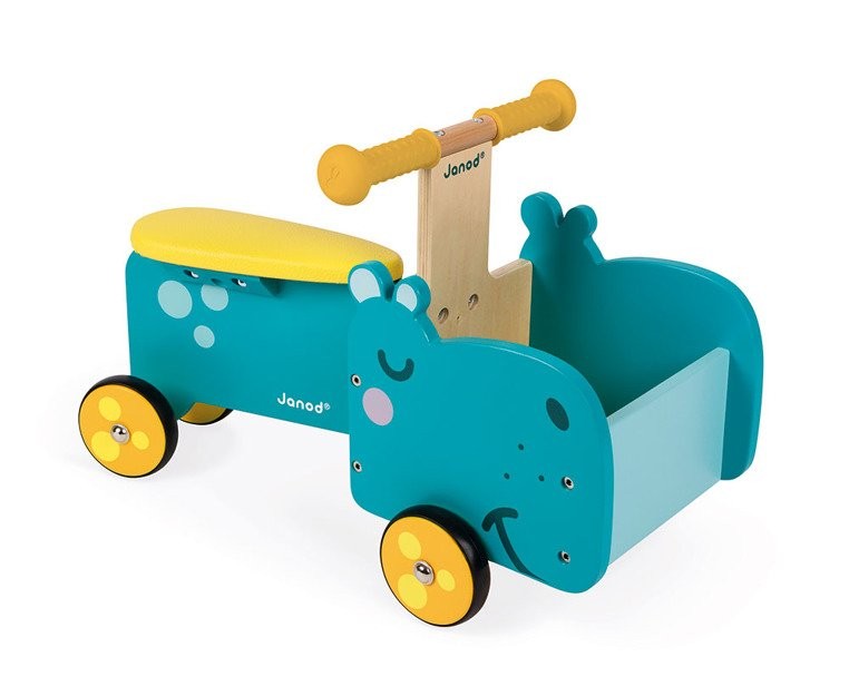 Janod, Drewniany jeździk ze skrzynią Hipopotam