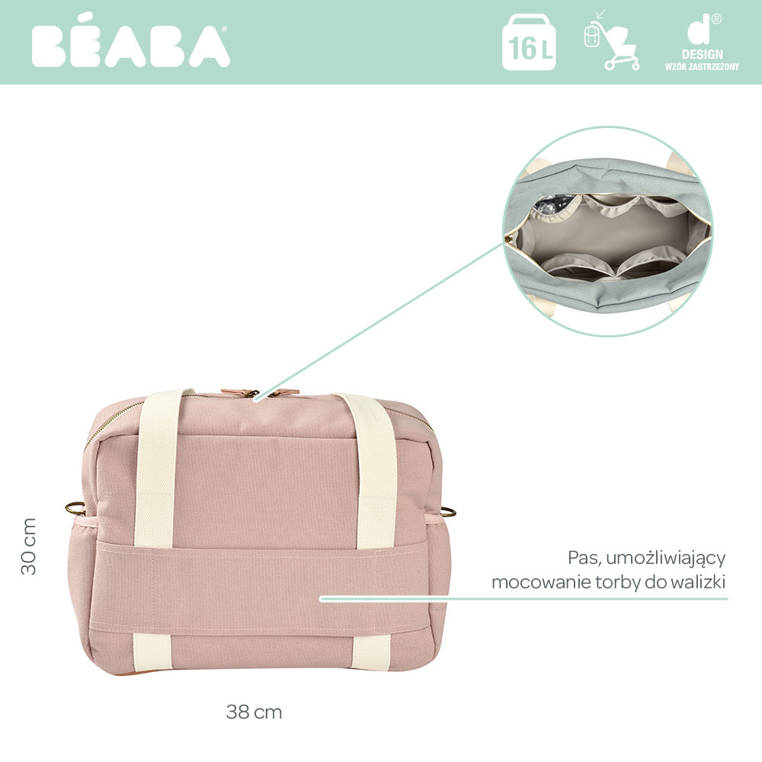 Beaba Torba dla Mamy Paris Dusty Pink 16L