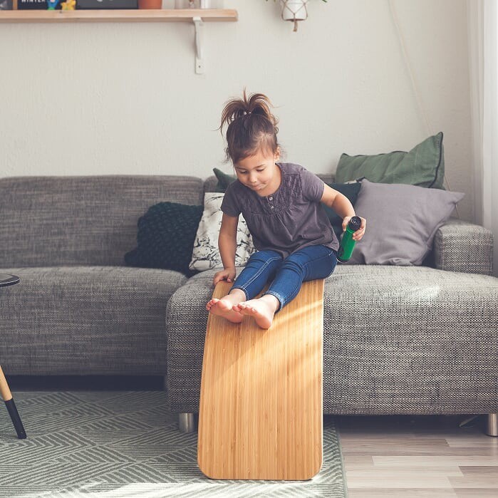 Wobbel Deska do balansowania XL różowa z filcem 115cm