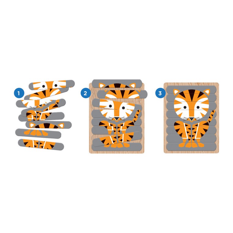 Mudpuppy Puzzle Patyczki Geometryczne Zwierzęta 24 el. 2+