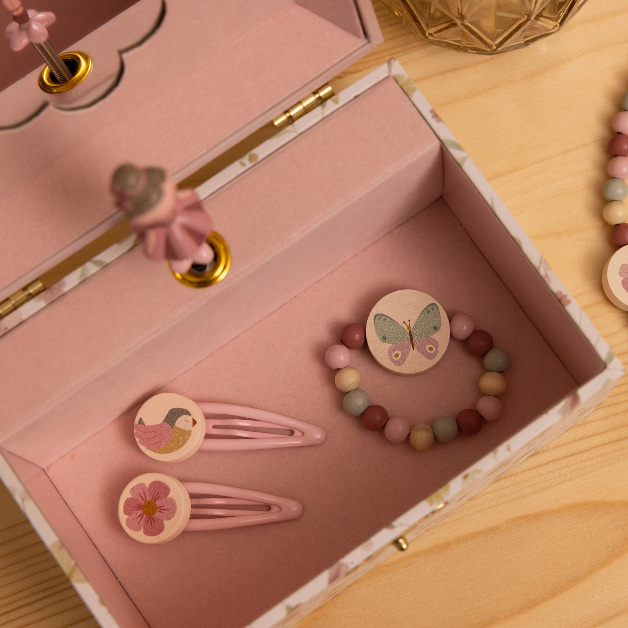 Little Dutch Biżuteria Drewniana Flowers & Butterflies 3+