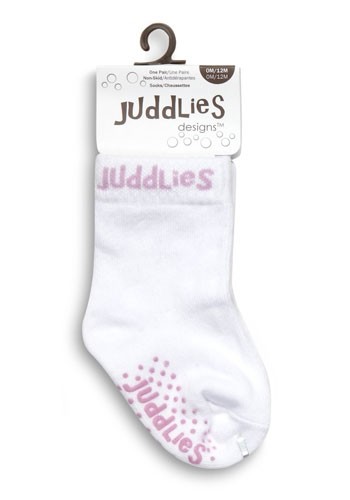 Skarpetki White/Purple 12-24 m - Antypoślizgowe