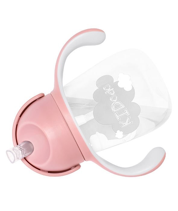 KIDodo Bidon z Obciążoną Słomką Różowy 260ml 6m+