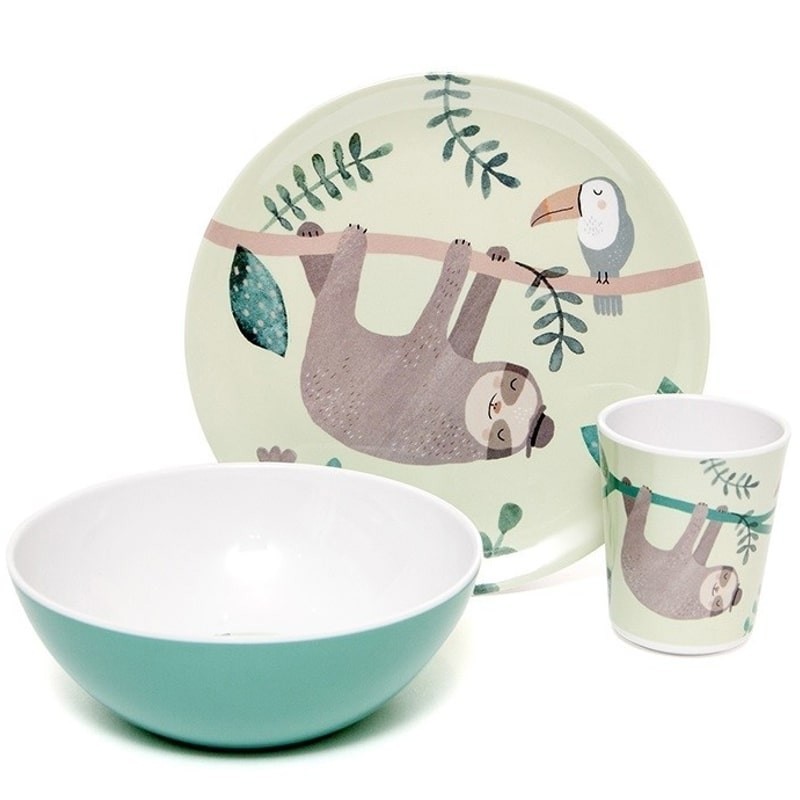 Petit Monkey Sztućce Leniwiec Stal Szlachetna 12m+