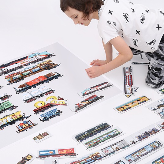 Czuczu Puzzle Układam pociągi 104 el. 5+